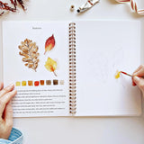 Twelve autumn illustrations — a pumpkin, squirrel, fall leaves, vintage truck, mum bouquet, fall wreath, and more — each pre-outlined with step-by-step instructions. Paintings take about thirty minutes from start to finish, making it approachable for first-time painters and a favorite for gifting.

12 beginner-friendly illustrations
Thick 120lb watercolor paper&nbsp;
Lay-flat pages with spiral binding for hassle-free painting and easy tear-out&nbsp;
Lightly outlined sketches to guide you&nbsp;
Easy to carry