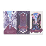Featuring original Sakura Street illustrations by Cindy Duong, this five-piece blotter paper set adds the collection's colorful imagination to a useful fountain pen accessory. The papers can be used to absorb excess ink while writing or as decorative placeholders and bookmarks within a journal.