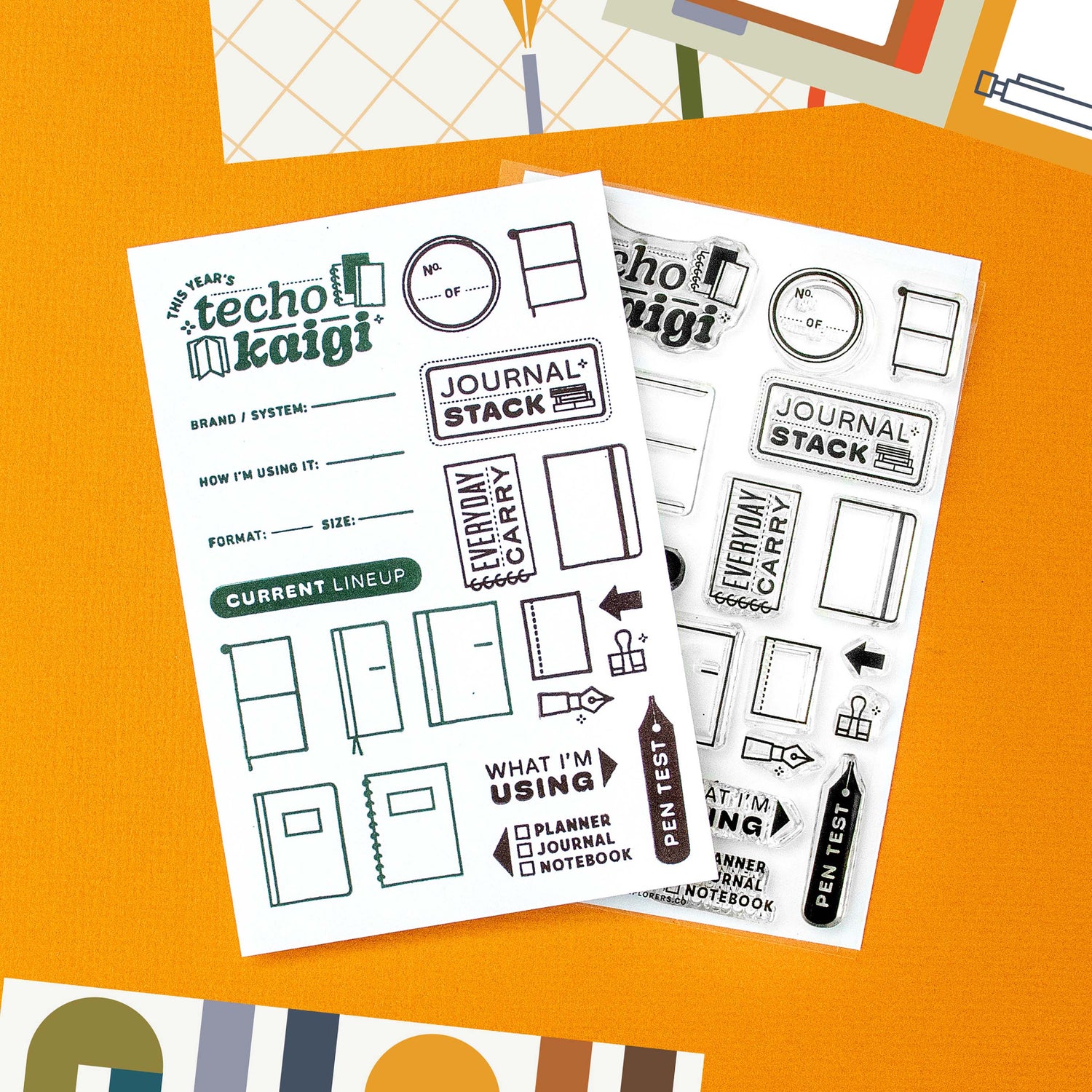 Here's a set to help you reflect on how well your planner lineup is working and plan for the coming year. You can use this set for note taking about your past, future and current set-ups and to decorate and celebrate your journey.

Use this set for scrapbooking, Project Life, planners, travel journals, and bullet journals! 4x6 clear stamp set, includes 20 stamps.