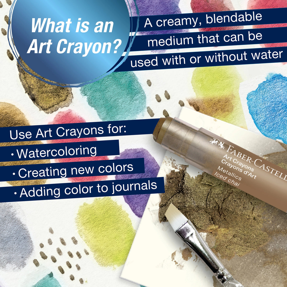 Faber-Castell Art Crayons Metallic Set - 15ct