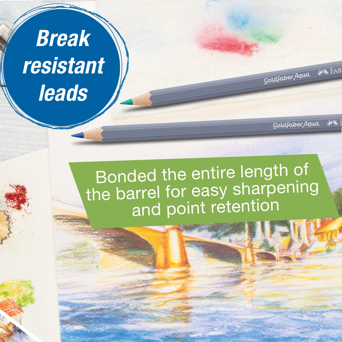 Faber-Castell Goldfaber Aqua Watercolor Pencils - 12ct