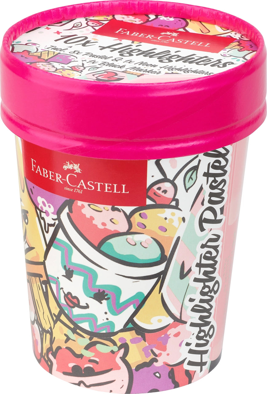 Faber-Castell Highlighters Pastel Colors - Cup of 10