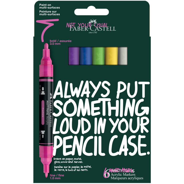 Faber-Castell Multimark Acrylic Paint Markers Vibrant Colors