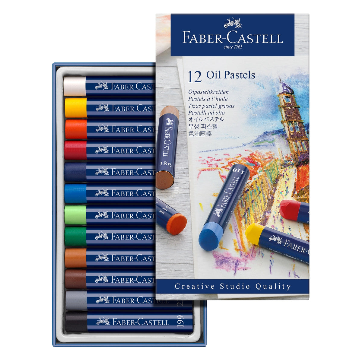 Faber-Castell Oil Pastel Crayons - 12ct