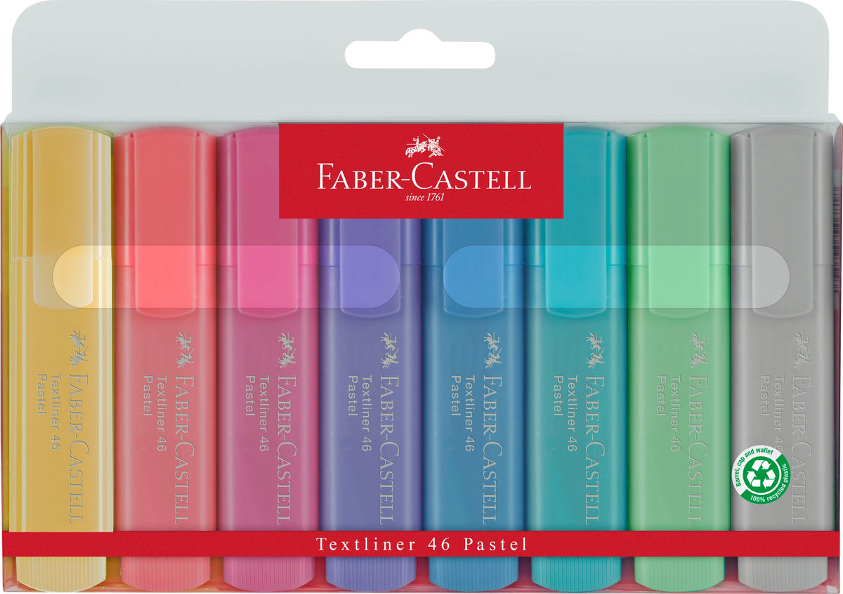 Faber-Castell Pastel Highlighters - Box of 8