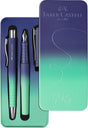 Faber-Castell Poly Ball Flow Fountain & Ballpoint Pen Gift Set - Buzzing Blue