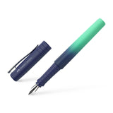 Faber-Castell Poly Ball Flow Fountain & Ballpoint Pen Gift Set - Buzzing Blue