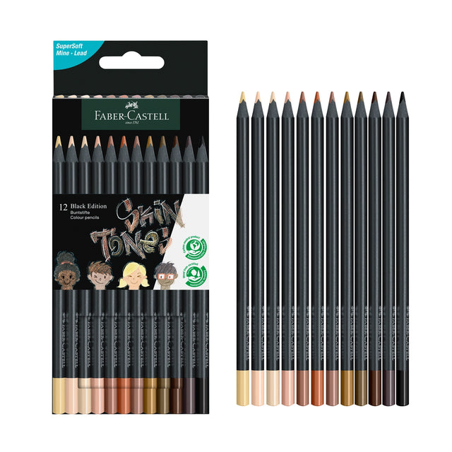 Black Edition Color Pencils with black wood and supersoft leads have great effects on light and even colored and dark paper. Pure Color!