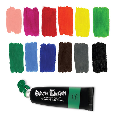 Faber-Castell Black Edition Acrylic Liquid Paint Tubes - Basic Colors

Acrylic paint set with 12 tubes of paint, each 03. fl oz (9ml) in size.