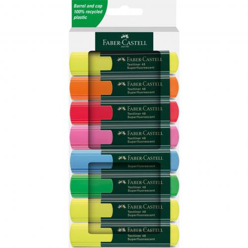 Faber-Castell Highlighters - &nbsp;Textliner 48 Superfluorescent Colors 8 Pack