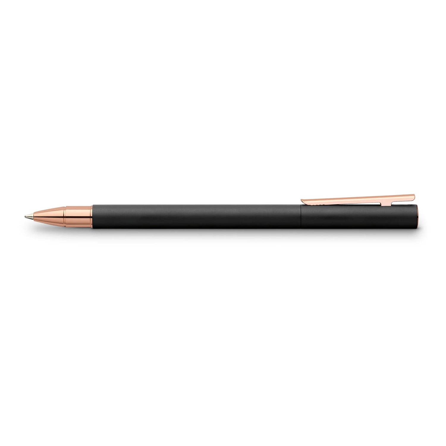 When it comes to design, young professionals and trend-setters who keep pace with the times have specific expectations: they expect a sophisticated and modern look. This is where the NEO Slim comes in as it meets these very needs: The NEO Slim Fountain Pen has a particularly slim barrel in a matte black lacquered finish, with rose gold trim.