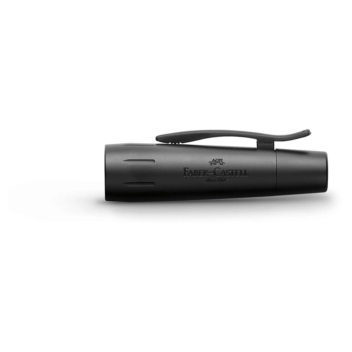 The e-motion Pure Black, with its dynamic shape and striking matte black finish, ignites a sense of passion and sophistication. The deep, trendy shade with its modern elegance, stands out in any collection. The masculine aluminum barrel, adorned with an intricate guilloche pattern, captivates connoisseurs and pen enthusiasts alike.

e-motion writing instruments feature a bulbous barrel and tapered design, ensuring the pen rests comfortably in your hand for hours of uninterrupted writing, drawing and sketchi