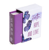 This beautifully presented tiny book features 150 quotes, inspirations, and contemplations from the New Testament of the Bible.

Intended for anyone who wants to foster deep reflection, as well as for those who simply want a little and eminently portable reminder of God’s wisdom and love in their daily lives.