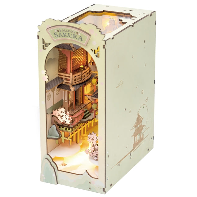 Kit de rincón de libros con forma de sakura que cae