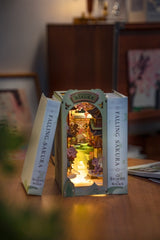 Kit de rincón de libros con forma de sakura que cae
