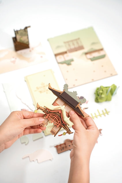 Kit de rincón de libros con forma de sakura que cae