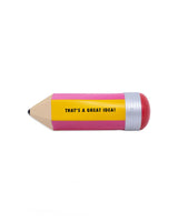Let it all out with this pencil-shaped de-stress ball. It’s made of slow rising polyurethane foam, which basically just means that no matter how tight you squeeze it, It’ll always go back to its original shape. So squeeze all your troubles away, this pencil isn’t going anywhere.