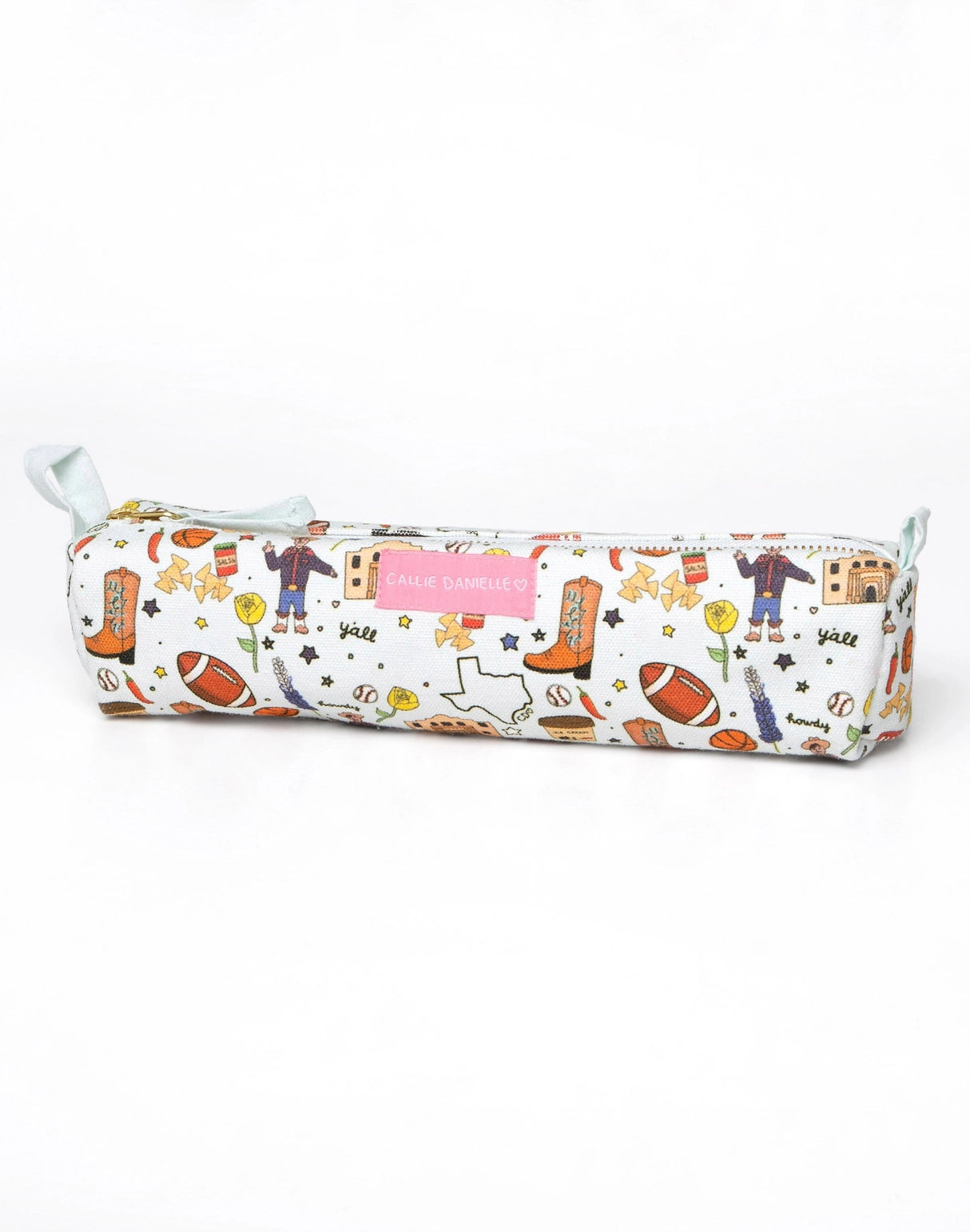 Show off your Texas spirit with the Love for Texas Pencil Pouch, the perfect accessory for keeping your pens, pencils, and other essentials organized with a touch of Lone Star charm. Designed to celebrate the vibrant culture and pride of Texas, this pencil pouch is as practical as it is stylish, making it an ideal choice for students, professionals, or anyone who loves the heart of the South.

1 - 10" x 2" x 2.5 pencil pouch

Heavy canvas material

YKK Zipper

Care instructions: Spot clean as needed with da