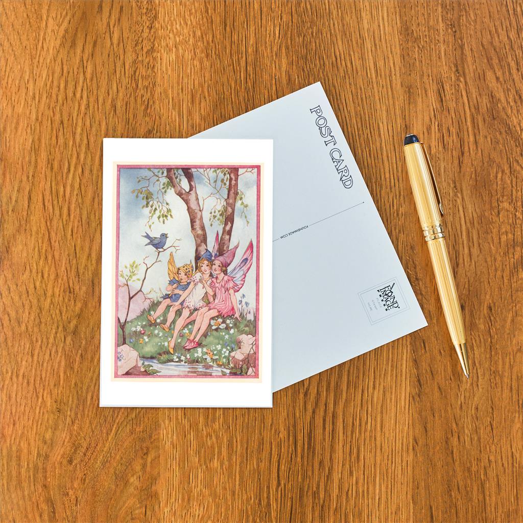 Elevate your inventory with this classic 3.5" x 5.5" postcard featuring an image from our Kid Stuff collection titled Fairies by the Stream.