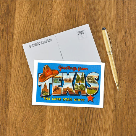 Elevate your inventory with this classic 3.5" x 5.5" postcard featuring an image from our Texas collection titled Greetings from Texas.