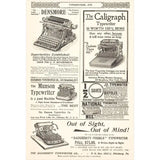 Found Image Press - Old Typewriter Advertisement Postcard

Elevate your inventory with this classic 3.5" x 5.5" postcard featuring an image from our American Commerce collection titled Old Typewriter Advertisement. It captures a nostalgic, vintage-inspired aesthetic that customers love. Perfect for adding a charming, retro flair to your repertoire.

• Size: 3.5" × 5.5"

• Made in USA using biodegradable, recycled, and recyclable materials