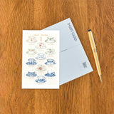 Elevate your inventory with this classic 3.5" x 5.5" postcard featuring an image from our Coffee & Tea collection titled Royal Doulton Coffee Cups.