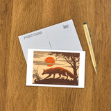 Elevate your inventory with this classic 3.5" x 5.5" postcard featuring an image from our Wildlife collection titled Woodcut of Fox.