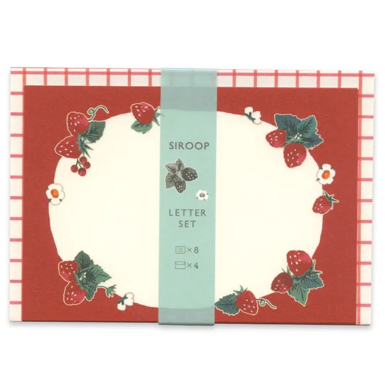 Fujinami Quail - Strawberry Letter Set

Artist 'Fujinami Quail' introduces a&nbsp;new strawberry series in a small, easy-to-use letter set!
Perfect for summer letters or for the strawberry lover in your life!

8 letterheads - 148×105mm
4 envelopes 162×114mm
Material: Paper
