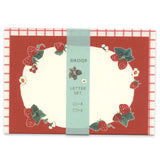 Fujinami Quail - Strawberry Letter Set

Artist 'Fujinami Quail' introduces a&nbsp;new strawberry series in a small, easy-to-use letter set!
Perfect for summer letters or for the strawberry lover in your life!

8 letterheads - 148×105mm
4 envelopes 162×114mm
Material: Paper