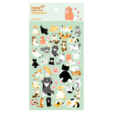 Funny Sticker World - Kawaii Cat Puffy Sticker Sheet