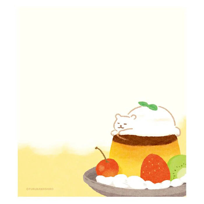 Introducing the cute memo pads from the "Okashina Animal Studio" collection! The Japanese word "okashina" comes with 2 different meanings; one which means funny and one which means sweets. These are both depicted well within the different memo designs that you will see in this collection.