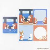 Introducing the cute memo pads from the wonderful artist Ryoko Yomogida's With Trip collection! It features a lovely girl character accompanied by her little animal friends as they adventure through the world. Choose from the various designs available to spread warmth one note at a time!