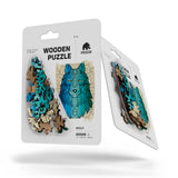 The Wolf Shaped Pocket Size Piecezz Wooden Puzzle is a fun and challenging animal shaped puzzle that is perfect for people .. The puzzle consists of 40 irregular wooden pieces that are shaped like a wolf.