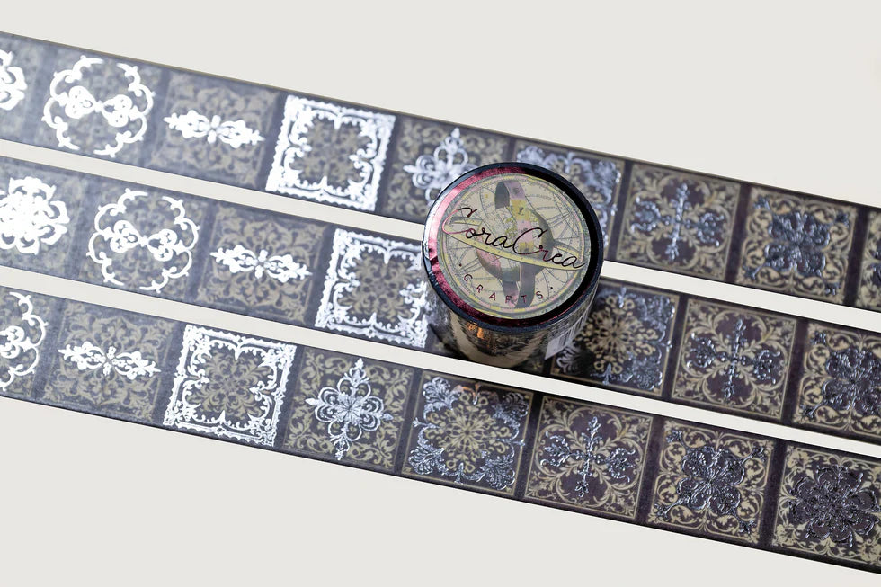 Cinta washi con bordes quemados