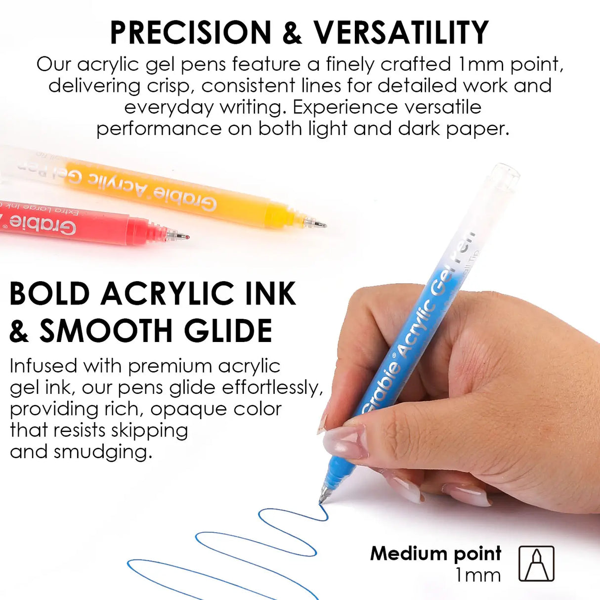 Grabie Bold &amp; Bright Coloring Kit - Essential Color

Unleash your creativity with the Grable Bold &amp; Bright Coloring Kit! This collection is your all-in-one artistic adventure, combining smooth, vibrant acrylic gel pens with high-quality themed coloring books. Whether you are an experienced colorist or just starting out, this kit provides everything you need to transform your drawings, journals, and crafts into dazzling, colorful masterpieces. 