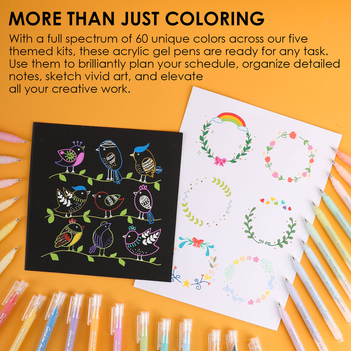 Grabie Bold &amp; Bright Coloring Kit - Forest Color

Unleash your creativity with the Grable Bold &amp; Bright Coloring Kit! This collection is your all-in-one artistic adventure, combining smooth, vibrant acrylic gel pens with high-quality themed coloring books. Whether you are an experienced colorist or just starting out, this kit provides everything you need to transform your drawings, journals, and crafts into dazzling, colorful masterpieces.