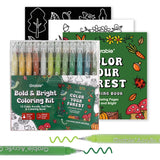 Grabie Bold &amp; Bright Coloring Kit - Forest Color

Unleash your creativity with the Grable Bold &amp; Bright Coloring Kit! This collection is your all-in-one artistic adventure, combining smooth, vibrant acrylic gel pens with high-quality themed coloring books. Whether you are an experienced colorist or just starting out, this kit provides everything you need to transform your drawings, journals, and crafts into dazzling, colorful masterpieces.