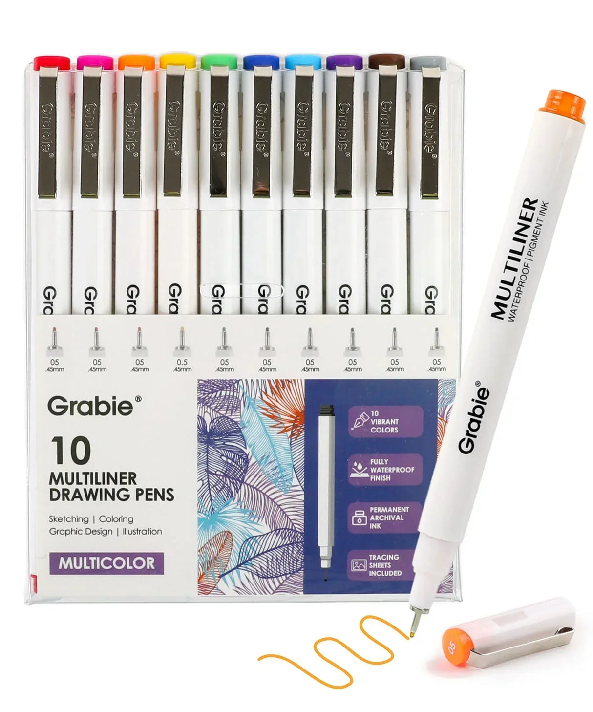 Grabie Waterproof Multiliner Drawing Pens - Multicolor

Define your world in detail with the Grabie 20 Multiliner Drawing Pen Set. This is the definitive collection engineered for artists, illustrators, and designers who demand professional, lasting results. We've combined 10 essential black line work tools and 10 brilliant color fineliners into a single, comprehensive set, empowering you to create everything from intricate sketches to vibrant, archival masterpieces.