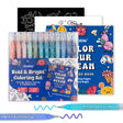 Unleash your creativity with the Grable Bold & Bright Coloring Kit! This collection is your all-in-one artistic adventure, combining smooth, vibrant acrylic gel pens with high-quality themed coloring books. Whether you are an experienced colorist or just starting out, this kit provides everything you need to transform your drawings, journals, and crafts into dazzling, colorful masterpieces. Get ready to experience true color with unmatched performance.

Premium Opaque Acrylic Gel Ink - Experience the superi