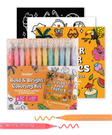 Unleash your creativity with the Grable Bold &amp; Bright Coloring Kit! This collection is your all-in-one artistic adventure, combining smooth, vibrant acrylic gel pens with high-quality themed coloring books. Whether you are an experienced colorist or just starting out, this kit provides everything you need to transform your drawings, journals, and crafts into dazzling, colorful masterpieces. Get ready to experience true color with unmatched performance.