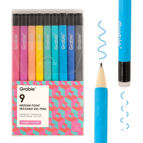 Grabie Medium Point Erasable Gel Pens - Classic Palette

Explore endless creativity with our Medium Point Erasable Gel Pen Sets, featuring vibrant colors across four unique palettes. Perfect for note-taking, journaling and more.

VIBRANT COLOR COLLECTION - Elevate your creativity with our Medium Point Erasable Gel Pen Sets, featuring four unique palettes: Classic for timeless hues, Whimsical Whirls for pastels, Rustic Reverie for warm Morandi tones, and Lavender Dreams for dreamy blues and purples.

SMOOTH 