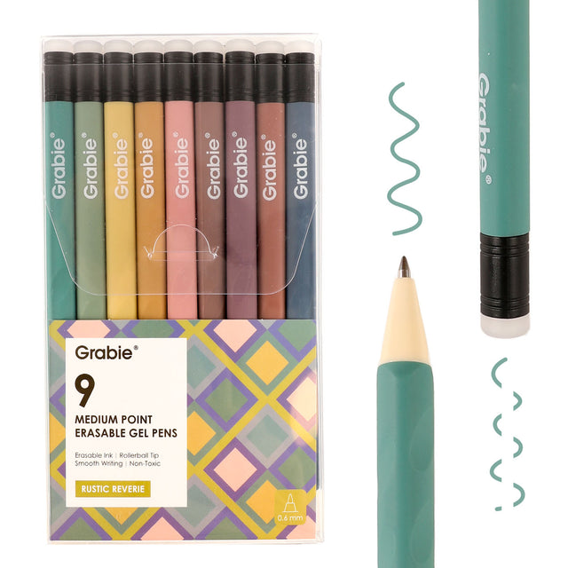 Grabie Medium Point Erasable Gel Pens - Rustic Reverie

Explore endless creativity with our Medium Point Erasable Gel Pen Sets, featuring vibrant colors across four unique palettes. Perfect for note-taking, journaling and more.

VIBRANT COLOR COLLECTION - Elevate your creativity with our Medium Point Erasable Gel Pen Sets, featuring four unique palettes: Classic for timeless hues, Whimsical Whirls for pastels, Rustic Reverie for warm Morandi tones, and Lavender Dreams for dreamy blues and purples.

SMOOTH W