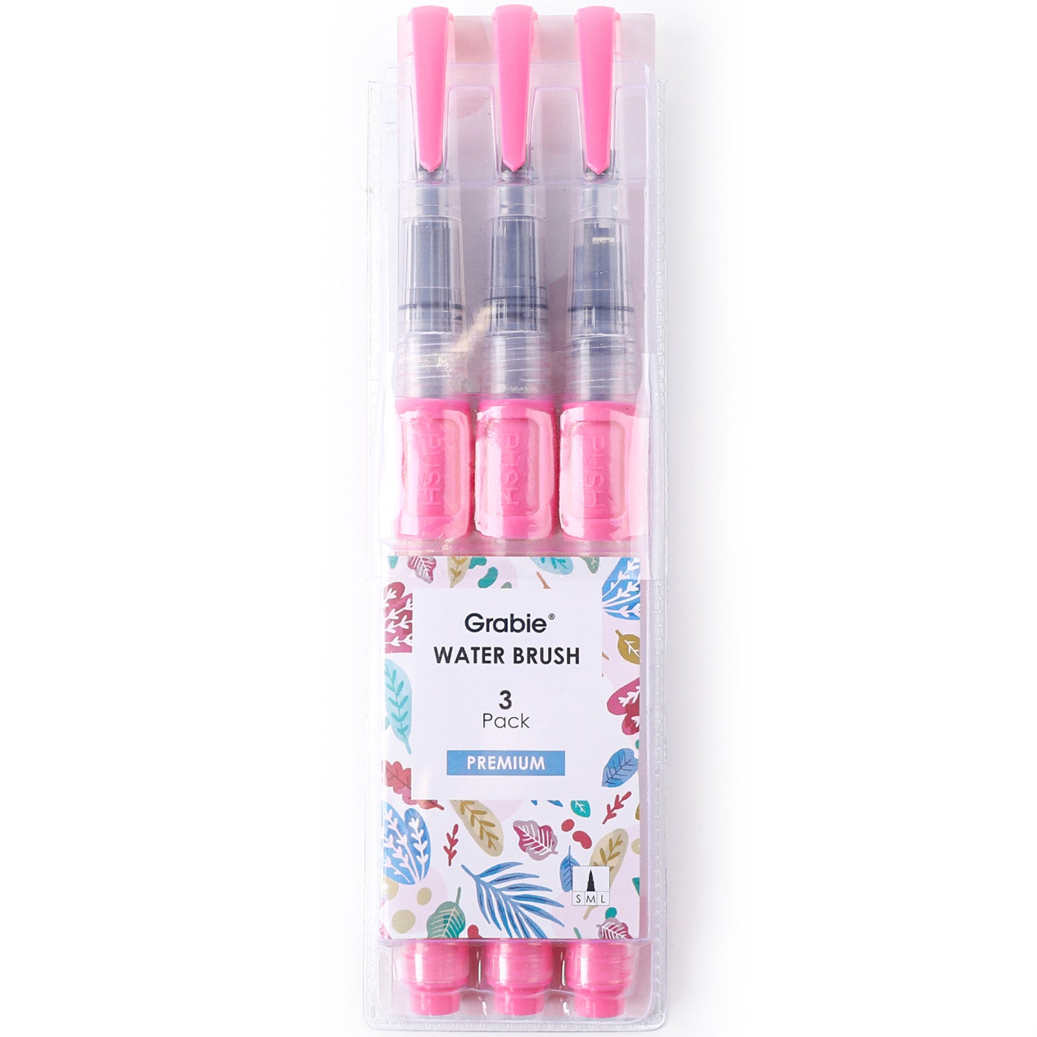 Embrace certainty in your artistic journey with Grabie's set of 3 water brush pens! Perfect for creating stunning watercolor paintings, captivating gouache artworks, and intricate calligraphy, this premium collection features durable nylon brush tips that provide sensitive responses for fine lines.  

DURABLE NYLON BRUSH TIPS - Hold their point and withstand wear, delivering delicate lines or pools of color. 

ASSORTED TIPS & PRECISE WATER FLOW - Although durable, the fiber tips maintain their shape for fin