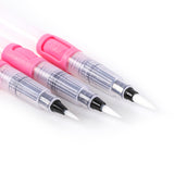 Embrace certainty in your artistic journey with Grabie's set of 3 water brush pens! Perfect for creating stunning watercolor paintings, captivating gouache artworks, and intricate calligraphy, this premium collection features durable nylon brush tips that provide sensitive responses for fine lines.  

DURABLE NYLON BRUSH TIPS - Hold their point and withstand wear, delivering delicate lines or pools of color. 

ASSORTED TIPS & PRECISE WATER FLOW - Although durable, the fiber tips maintain their shape for fin