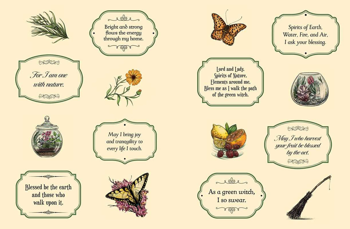 Green Witch's Sticker Book By Arin Murphy-Hiscock