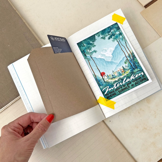 Mercería Estilo Vintage Diario Papeles Reciclados