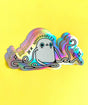 "Noodles" Vinyl Sticker made from Hannakin illustration with holographic accents (background) and shiny gloss finish.

Made from a durable waterproof vinyl with a matte laminate that protects it from scratching, rain and sunlight.