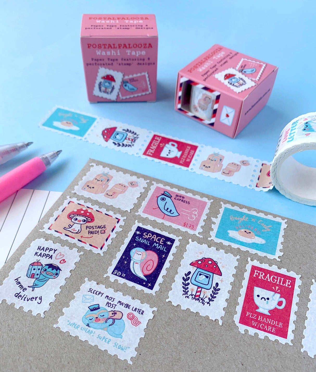 Hannakin Postalpalooza Stamp Washi Tape

Postage themed stamp washi tape.