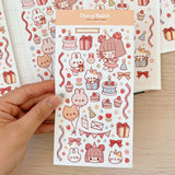 Cherry Rabbit Happy Birthday Sticker Sheet