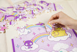 Discover joy with the Hello Kitty Wooden Jigsaw Puzzle: Seize the Moment (99pcs). This officially licensed Sanrio product features iconic Hello Kitty in 99 vibrant wooden pieces. Crafted for durability and a seamless fit, it's a delightful challenge for fans of all ages 8+. Embrace positivity and bring Hello Kitty to life with this charming puzzle – perfect for relaxation and family fun. Display your completed masterpiece proudly and celebrate the timeless appeal of Hello Kitty.